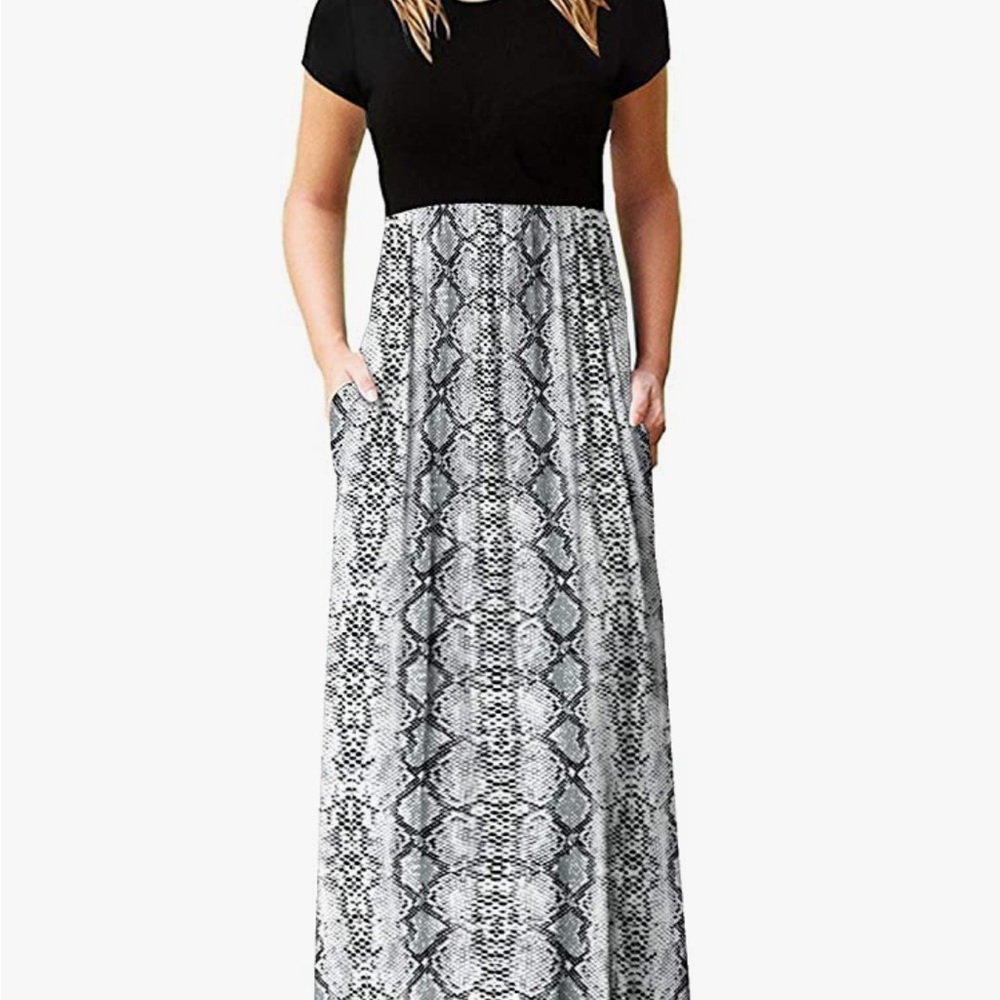 Haomeili Maxi Dress Snake Print Amazon Maxi Dress - Picture 2 of 4